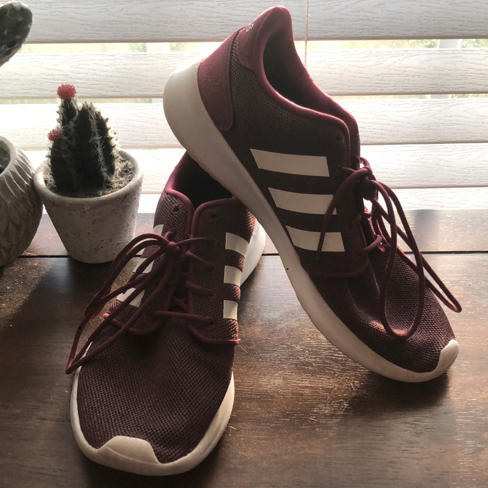 Purplish Maroon/White Cloudfoam Adidas